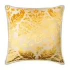 Decorative Sofa Cushion Case Yellow 16"x16" Velvet - Mimosa Yellow Damask