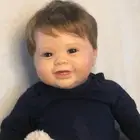 60CM Reborn Baby Boy Doll Lifelike 3D Skin Realistic Veins Soft Silicone Gift