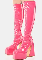 [SIMMI] Pink Amani Platform Boots