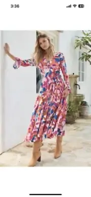 Mister Zimi Tamara Wrap Dress In ‘Mosaic’ Size 6. BNWT