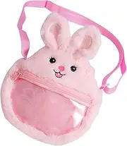 [CONGARTENO] Cartoon Bunny Plush Bag for Boys and Girls Coin Shoulder Pouch Safe Material for Girls Multi-use Storage Pouch