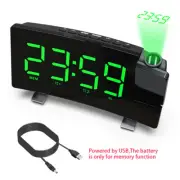 Digital Table Alarm Clock LED Display Desk Time Modern Clock Home Decor FM Radio