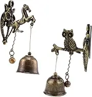 Metal Animal Door Chime Horse Owl Shape Shopkeeper Doorbell Door Chime Long Lasting Use