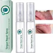 Tongue Repair Spray for Dryness& Bad Breath,Fissured Tongue Relief Spray,Instant Dry Mouth Relief,Breath Freshener Spray