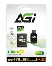 AGi AGI2T0G2CTF138 2TB TF138 UHS-I U3 V30 A2 MicroSD SD 6.1 Retail