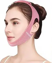 V Face Masks, Reusable Face Bands, V-Line Lifting Chin Strap for Double Chin and Saggy Face Skin, Designed for Daily Use, Pink