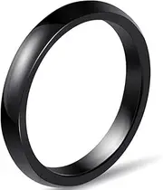 [Jude Jewelers] 3mm Plain Ceramic Ring Wedding Band Classical Anniversary Stackable