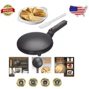 Portable Non-Stick Crepe Maker with Auto Power Off - Lightweight Graphite Design