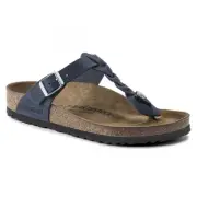 BIRKENSTOCK Women's Gizeh Braided Navy Oiled Leather - 1020992, Navy Oil
