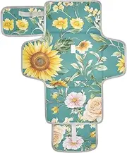 Reusable Changing Table pad with Tissue Pocket Portable Diaper Changing pad with Built-in Pillow