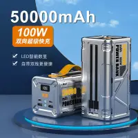 在飛比找蝦皮購物優惠-*台灣出貨*50000毫安充電寶100W雙向超級快充大功率移