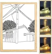 Lighting Painting Decoration, LED Glowing Photo Frame, Art Frame with Light & Shadow Art, Light up Paintings for Wall and Desktop Decorations, for Home, Living Room, Hostel Decoration