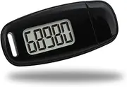 Labymos 3D Sensor Pedometer Step Counting Device with Blue Backlight Clip-on Pedometer with Detachable Back Clip and Lanyard USB Charging Fitness