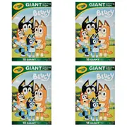 4x Crayola Kids/Childrens Giant Colouring/Draw Page Foldalope Bluey 36m+