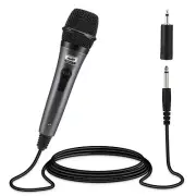 Moukey Dynamic Microphone Karaoke 3.5mm 6.5mm Cable Metal Handheld Wired Mic