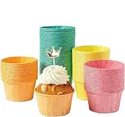 Katbite 160PCS Cupcake Liners Baking Cup Liner, Paper, Disposable, Green, Yellow, Orange, Red, Birthday, Wedding