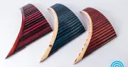 LEFT HAND PAN FLUTE 24 PIPES LEFT HANDED ALTO PAN FLUTE RED + SOFT CASE
