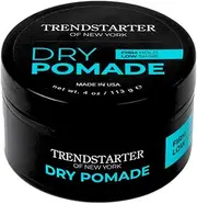 TRENDSTARTER - DRY POMADE (4oz) - Strong Hold - Low Shine - Free Travel Size Sample Included While Supplies Last - Water-Based Gel Type Pomade - All-Day Hold Premium Hair Styling Products - Launched Spring 2022