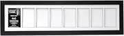 Creative Letter Art 4x6 Multi Opening Collage Picture Frames with Full Strength Glass and 1 1/2 Wood Molding - Alphabet Photiography - Wedding Photos, Glass, 8 Opening, Black w/8" White Mat