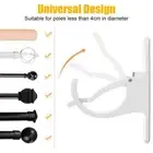 Curtain Pole Curtain Rod Holder Mounting Bracket Wall Hooks Fixing Rod Holder