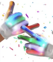 LED Gloves - Skeleton Light up Gloves Adult and teenager, with 5 Colors