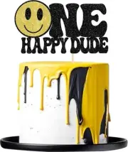 1 Pack One Happy Dude Cake Topper Happy Face Happy First Birthday Cake Pick One