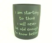 DRINK COOLER I AM STARTING TO THINK Cool Foam Insulator Cold Beer Soft Drinks I