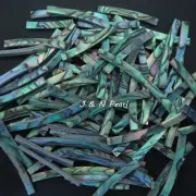 Custom Paua Abalone Rosette Curved Strips ID:125mm,W:1.6mm,Ready Fitted Ends