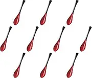 Set of 10 [AC] Mini Itchu Spoon, Black Vermilion, 6.4 x 1.1 inches (16.2 x 2.8 cm) | Lacquerware Spoons, Acrylic Resin, Setomonohonpo,