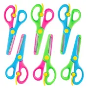 Kids Safety Scissors - 6 PCS Blunt Tip School Shears with Comfort Grip & Stee...