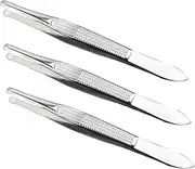 OFFIGAM 3Pcs Professional Eyebrow Tweezers with Ergonomic Grip Durable Hair Removal Tools for Eyebrow Grooming and Chin Hair for Precision Plucking and Shaping