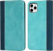 Cavor for iPhone 11 Pro Max Case,Premium Leather Folio Flip Wallet Case Cover Magnetic Closure Book Design with Kickstand Feature & Card Slots(6.5")-Sky Blue