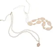 Generic Beach Necklaces: Trendy Hawaiian Sea Turtle Necklace - Handmade Shell Pendant Summer Jewelry For Women Vacation And Beach Accessories