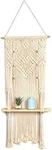 Boho Commodity Shelf Supporter Wall Pediments Hanging Woven Tapestry Macrame Handmade Cotton Crochet Art Decor 14.6 x 35.4inch