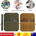 7 Slot Chef Knife Roll Bag Waxed Canvas Portable Knife Storage Case Carry Bag