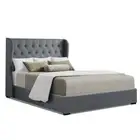 Bed Frame King Size Gas Lift Grey ISSA Artiss