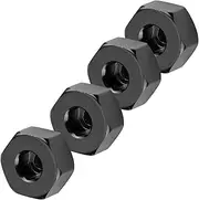 Remote Control Car Hex Hub Adapter, Aluminium Alloy 5mm to 12mm Wheel Hex Hub Adapter for WPL 1634 RC Truck(WPL1634BL -Black)