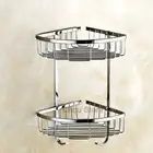 Solid Bath Corner Rack Storage Basket Shelf Bathroom Shower Caddy Holder Hanger