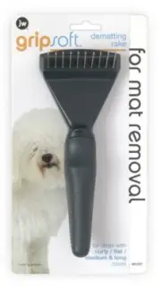 JW Pet Company Gripsoft Dematting Rake Dog Brush New Bin A4