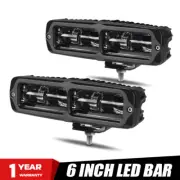 2X 6inch LED Work Light Bar Driving Flood Spot Offroad Pods Truck ATV SUV UTV US
