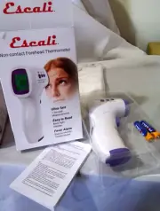 New Escali Non-contact Forehead Thermometer Ultra fast easy to read fever alarm