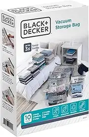 Black & Decker Vacuum Space Bag, 6 Assorted Sizes, Clear