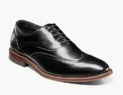 NIB Stacy Adams Macarthur Wingtip Oxford In Black