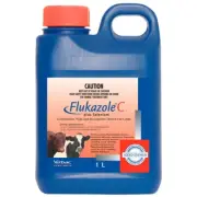 Virbac Flukazole C + Selenium 1 Litre & 5 Litre Cattle Horse Tapeworms Lungworms
