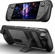 JSAUX Kickstand Case Compatible with Steam Deck/OLED, PC0105 Upgrade The Adjustable Angle Stand Steam Deck Cover TPU Protective Case, Shock-Absorption, Non-Slip and Anti-Scratch Design