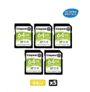 64GB Kingston Canvas Select Plus SD Card Camera/Trail Camera/Computers (5 Pack)