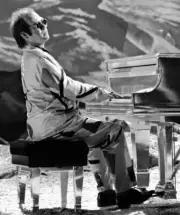 Elton John at Shepperton Studios near London on 1st June 1981 duri- Old Photo 1