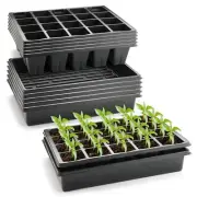 2.5 inch Square Pots 3.5 inch Deep 20 Cell Seedling Trays with Water Collecti...