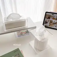 在飛比找蝦皮購物優惠-KOUJI🐈 台灣現貨｜透明壓克力紙巾盒 紙巾盒 面紙盒 衛