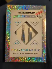 Tweezerman Holly graphic Micro Mini Tweezer Duo